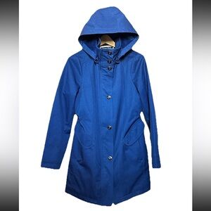 Kristen Blake Label Hooded Coat Blue Women’s Size Medium.